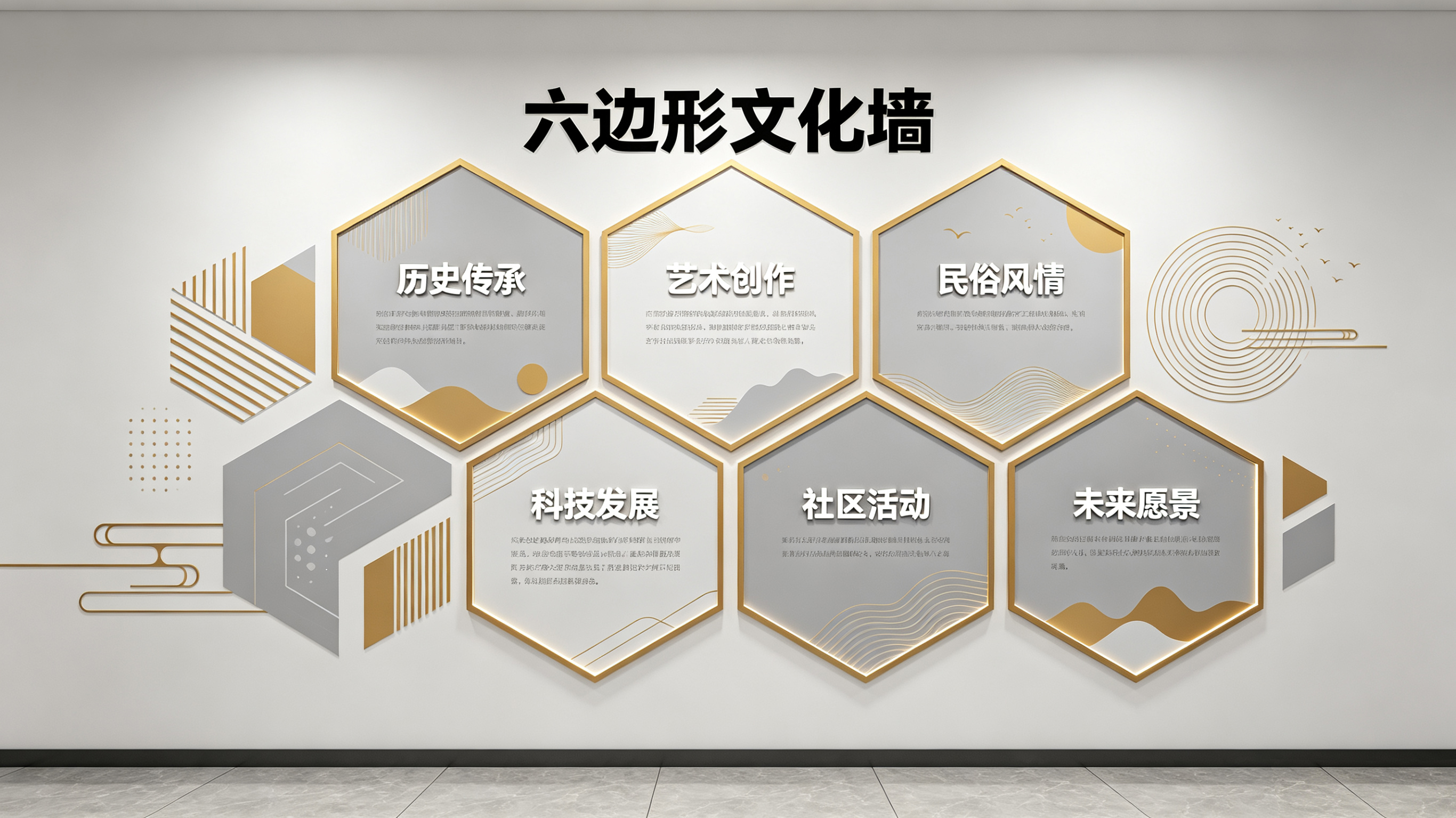 全南企业文化墙 | 六边形信息美学